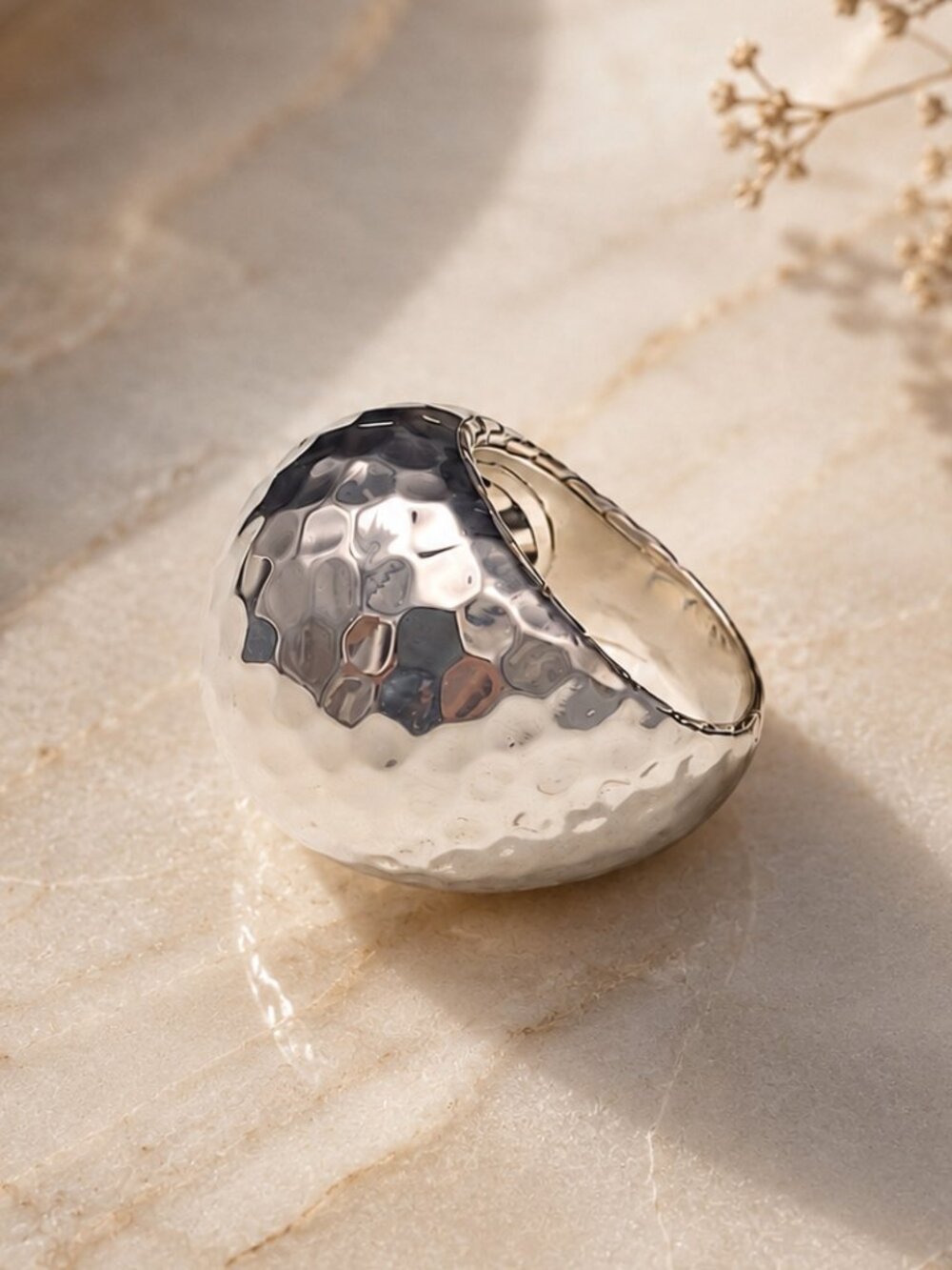 John Hardy Hammered, Dome Ring  SIze 6.5